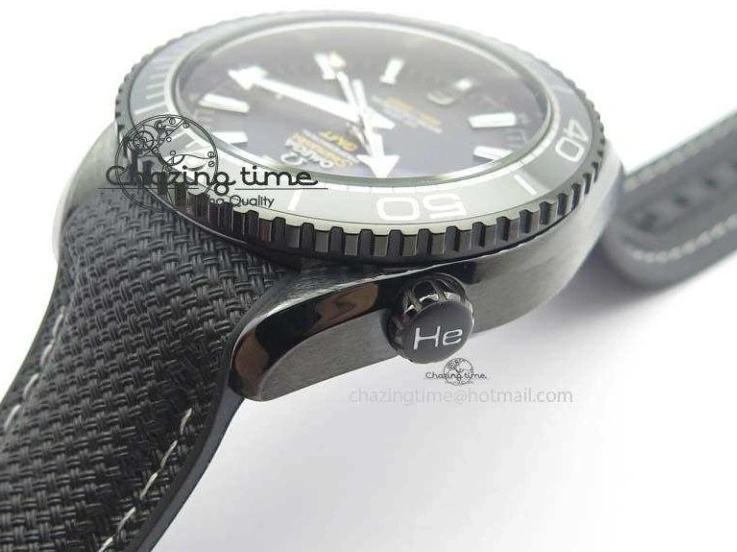 0407 Planet Ocean 45mm Real Ceramic BP-Maker Best Edition Black Dial On Nylon Rubber Strap A TopPick 8185